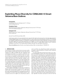 Báo cáo hóa học: " Exploiting Phase Diversity for CDMA2000 1X Smart Antenna Base Stations"