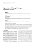 Báo cáo hóa học: "  Segmentation of Fingerprint Images Using Linear Classiﬁer"