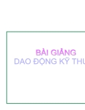 Bài giảng Dao động kỹ thuật