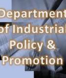 Department of Industrial Policy and Promotion Ministry of Commerce and Industry Government of India