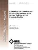 A Review of the Chemical and Physical Mechanisms of the Storage Stability of Fast Pyrolysis Bio-Oils