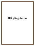 Bài giảng học về Access