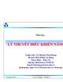 Lý thuyết điều khiển nâng cao-Chương 3: Điều khiên tối ưu