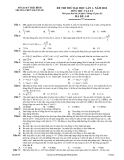 ĐỀ THI THỬ TUYỂN SINH ĐẠI HỌC LẦN 2 NĂM 2012 MÔN VẬT LÝ ( TRƯỜNG THPT NGUYỄN DU - MÃ ĐỀ 149 )