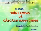 Tiền lương và cải cách hành chính