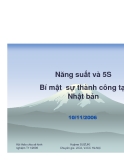 Năng suất và 5s bí mật sự thành công tại Nhật Bản