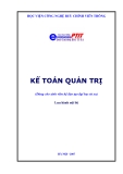 KẾ TOÁN QUẢN TRỊ - Ths Đinh Xuân Dũng