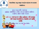 Báo cáo thuyết trình: Tư duy của Đảng về kinh tế thị trường thời kỳ đổi mới