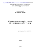 Báo cáo chuyên đề: Ứng dụng vi sinh vật trong sản xuất phân bón vi sinh