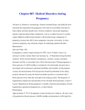 Chapter 007. Medical Disorders during PregnancY