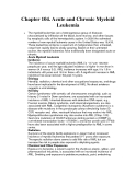 Chapter 104. Acute and Chronic Myeloid Leukemia  