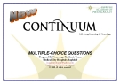 Continuum MULTIPLE-CHOICE QUESTIONS