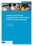 Teaching and Learning Languages Other Than English (LOTE) in Victorian Schools