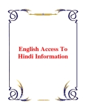 English Access To Hindi Information