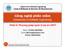 Bài giảng Công nghệ phần mềm - Chương 4: Quản lý dự án CNTT