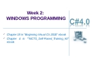 Week 2: WINDOWS PROGRAMMING