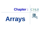 Chapter :  Arrays