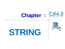 Chapter  :  STRING