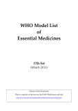 Danh mục thuốc thiết yếu của Tổ chức y tế thế giới