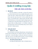 Đề tài " Hệ thống  quản lí trường trung học "