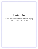 ĐỀ TÀI: Tính toán thiết kế lò hơi công nghiệp sinh hơi bão hòa (đốt dầu FO)