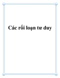 Các rối loạn tư duy