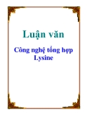 Luận văn: Công nghệ tổng hợp Lysine