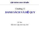 Bài giảng Lập trình Java cơ bản: Chương 11 - Lê Tân