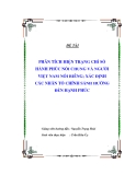 Đề tài " phân tích hiện trạng chỉ số hành phúc nói chung và người Việt Nam nói riêng; Xác định các nhân tố chính sảnh hưởng đến hạnh phúc "