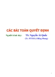 CÁC BÀI TOÁN QUYẾT ĐỊNH