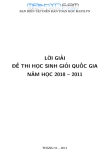 Lời giải đề thi học sinh giỏi quốc gia 2010 - 2011