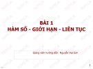 HÀM SỐ - GIỚI HẠN - LIÊN TỤC