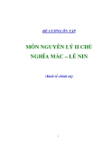 Đề cương ôn tập môn Nguyên lý II chủ nghĩa Mác-Lênin