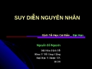 SUY DIỄN NGUYÊN NHÂN - Dịch Tễ Học Cơ Bản