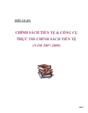 Chính sách tiền tệ và công cụ thực thi chính sách tiền tệ (2007-2009)