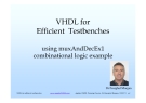 VHDL for Efficient Testbenches