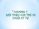 Giới thiệu con trỏ và chuỗi ký tự