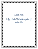 Lập trình Website quản lý sinh viên