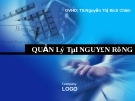 Quản lý tài nguyên rừng