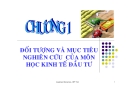 Mục tiêu học môn kinh tế đầu tư