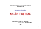 Đề cương bài giảng: Quản trị học