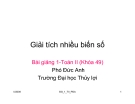 Bài giảng: Giải tích nhiều biến số