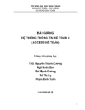 Hệ thống thông tin kế toán 4 (Access kế toán) - Trường ĐH Nha Trang