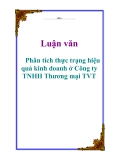 Luận văn: Phân tích thực trạng hiệu quả kinh doanh ở Công ty TNHH Thương mại TVT