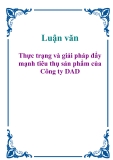 Luận văn: Thực trạng và giải pháp đẩy mạnh tiêu thụ sản phẩm của Công ty DAD