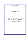 Luận văn: Hoàn thiện hệ thống xếp hạng tín dụng năm 2010 của Vietcombank