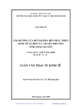 Đề tài: Ảnh hưởng của đô thị hóa đến phát triển kinh tế xã hôi của huyện Phổ Yên, tỉnh Thái Nguyên