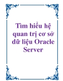 Tìm hiểu hệ quản trị cơ sở dữ liệu Oracle Server