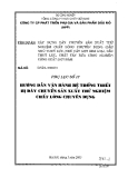 đề tài : " hướng dẫn vận hành hệ thống thiết bị dây chuyền sản xuất thử nghiệm chất lỏng chuyên dụng" 