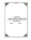 Luận Văn " Bàn về lãi suất và các chính sách lãi suất được thực hiện ở Việt Nam trong thời gian qua"